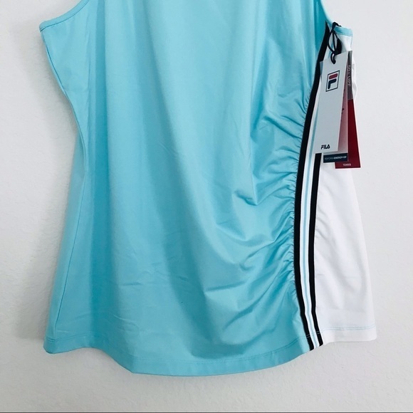 New! Fila Tennis Love Game Full Coverage Aqua Blue  UPF 50+ Tank Top - Picture 8 of 16